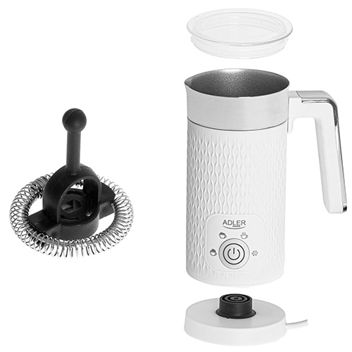 Penač mlieka Adler biely - na šľahanie a ohrev (latte a cappuccino)